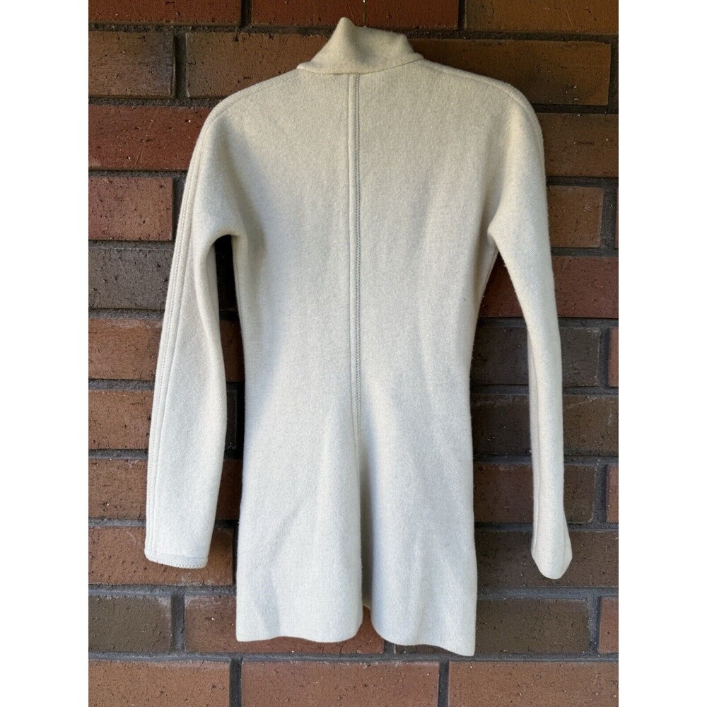 Gianfranco Ferre Sweater Mohair Virgin Wool Blend Full Zip | Cream | Size 40 XS - Picture 2 of 16